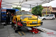 Rallye Český Krumlov: Čtvrtek v areálu výstaviště v Českých Budějovicích